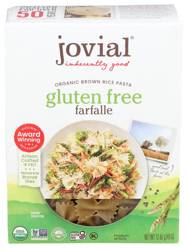 JOVIAL PASTA FARFALLE BRWN RICE - 12 OZ