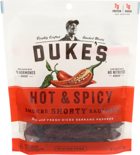 DUKES SAUSAGE SMKD SHRTY HOT S - 5 OZ