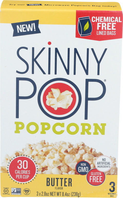 SKINNY POP POPCORN 3PK BUTTER - 8.4 OZ