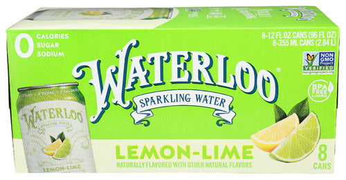 WATERLOO SPARKLING WATER WATER SPRKL LMN LIME 8PK - 96 FO