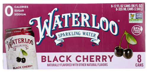 WATERLOO SPARKLING WATER WATER SPRK BLK CHERRY 8PK - 96 FO