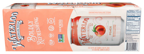 WATERLOO SPARKLING WATER WATER SPRKL PEACH 12 PK - 144 FO