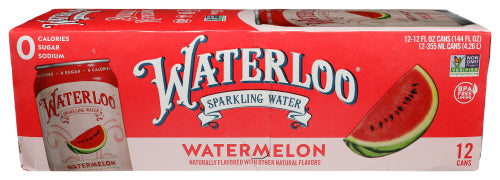 WATERLOO SPARKLING WATER WATER SPRKLG WTRMLN 12PK - 144 FO