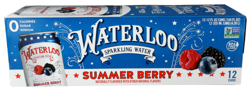 WATERLOO SPARKLING WATER WATER SPRKL SUMMRBRY 12PK - 144 FO