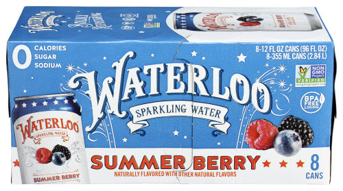 WATERLOO SPARKLING WATER WATER SPRKL SUMMERBRY 8PK - 96 FO