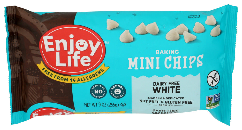 ENJOY LIFE CHOC CHIPS WHITE MINI - 9 OZ