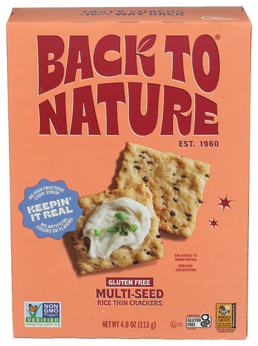 Back To Nature 
Cracker Rice Thn Mltis, 4 OZ.