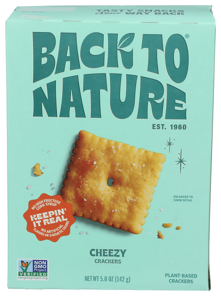 Back To Nature 
Crackers Cheezy Square, 5 OZ.