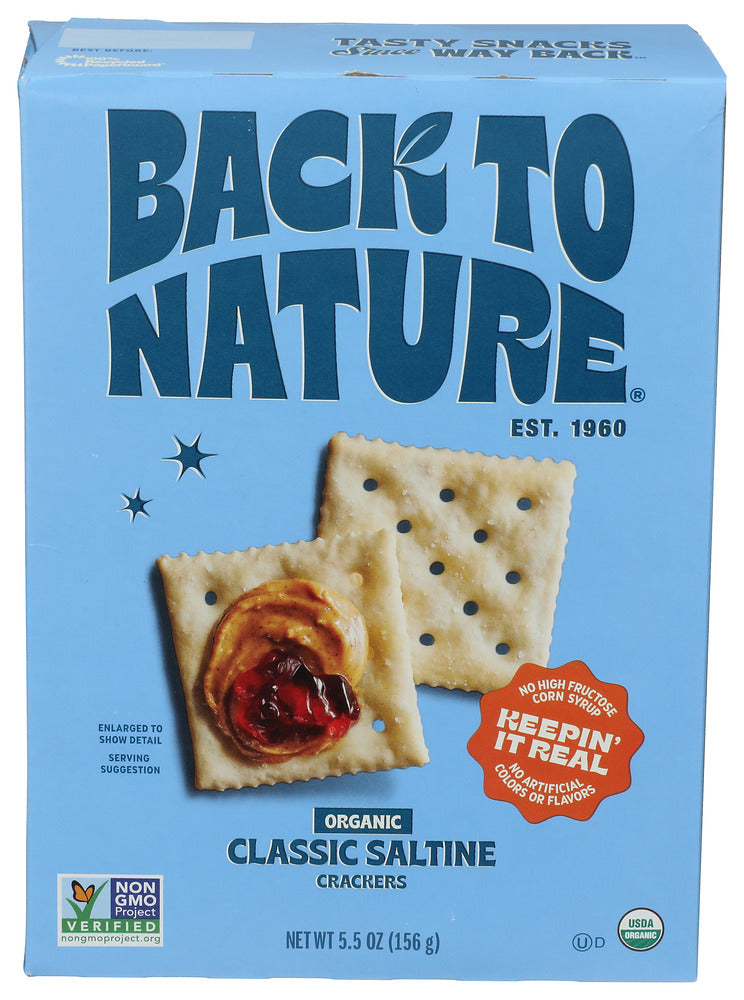 Back To Nature 
Crackers Sltne Clssc Org, 5.5 OZ.