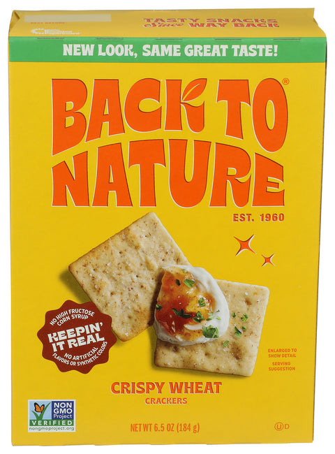 Back To Nature 
Crackers Crispy Wheat, 6.5 OZ.
