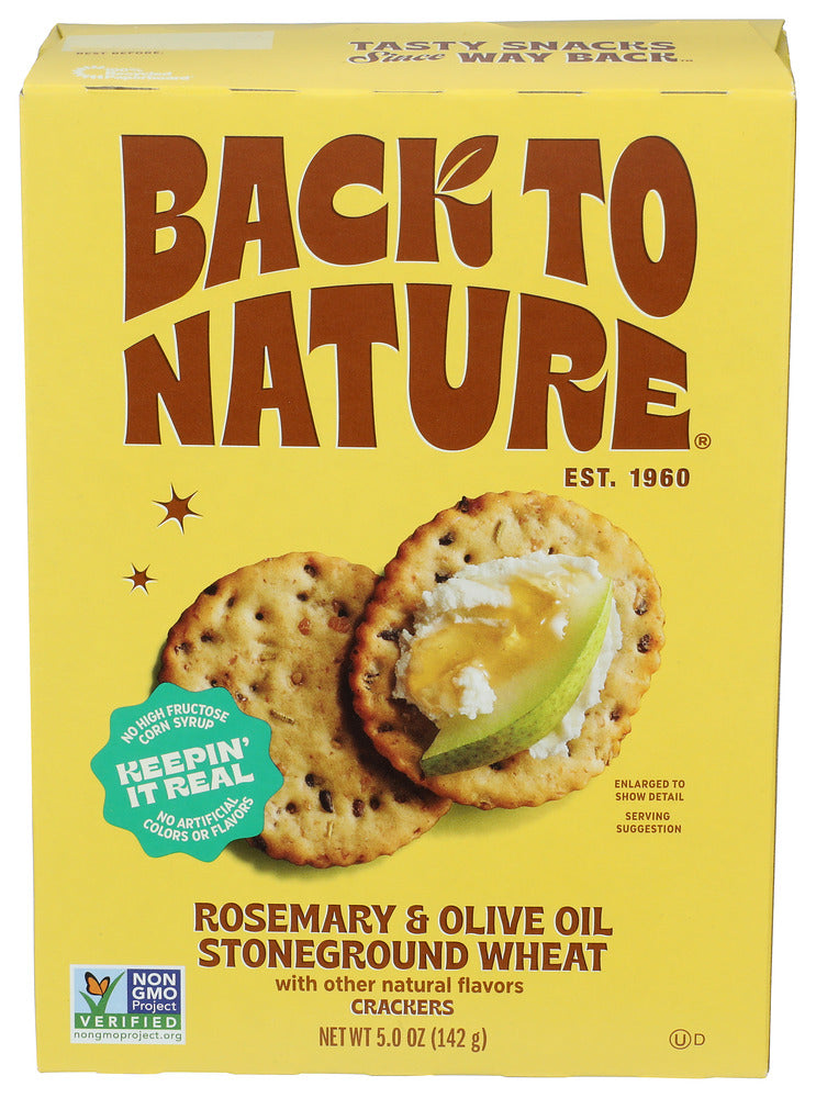 Back To Nature 
Crackers Olive Oil Rm Sg, 5 OZ.