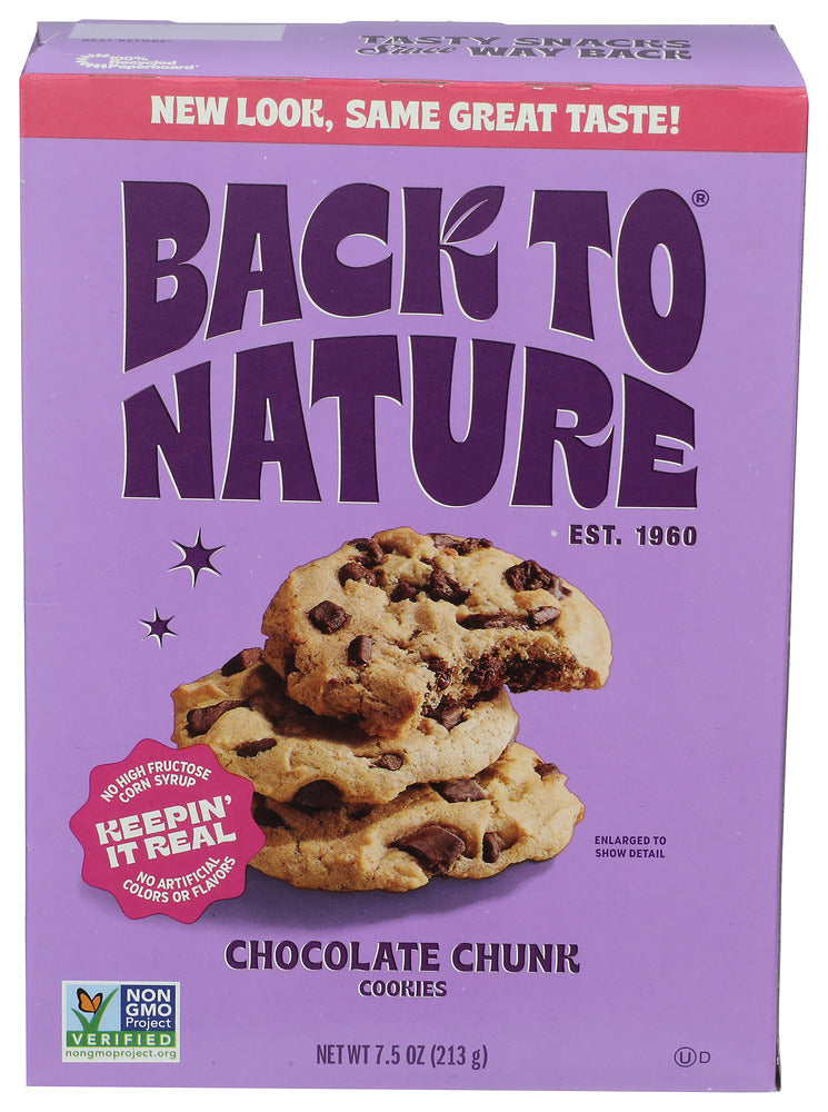 Back To Nature 
Cookies Chocolate Chunk, 7.5 OZ.
