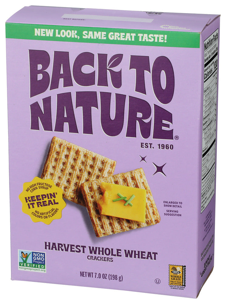 Back To Nature 
Crackers Whole Wheat, 7 OZ.