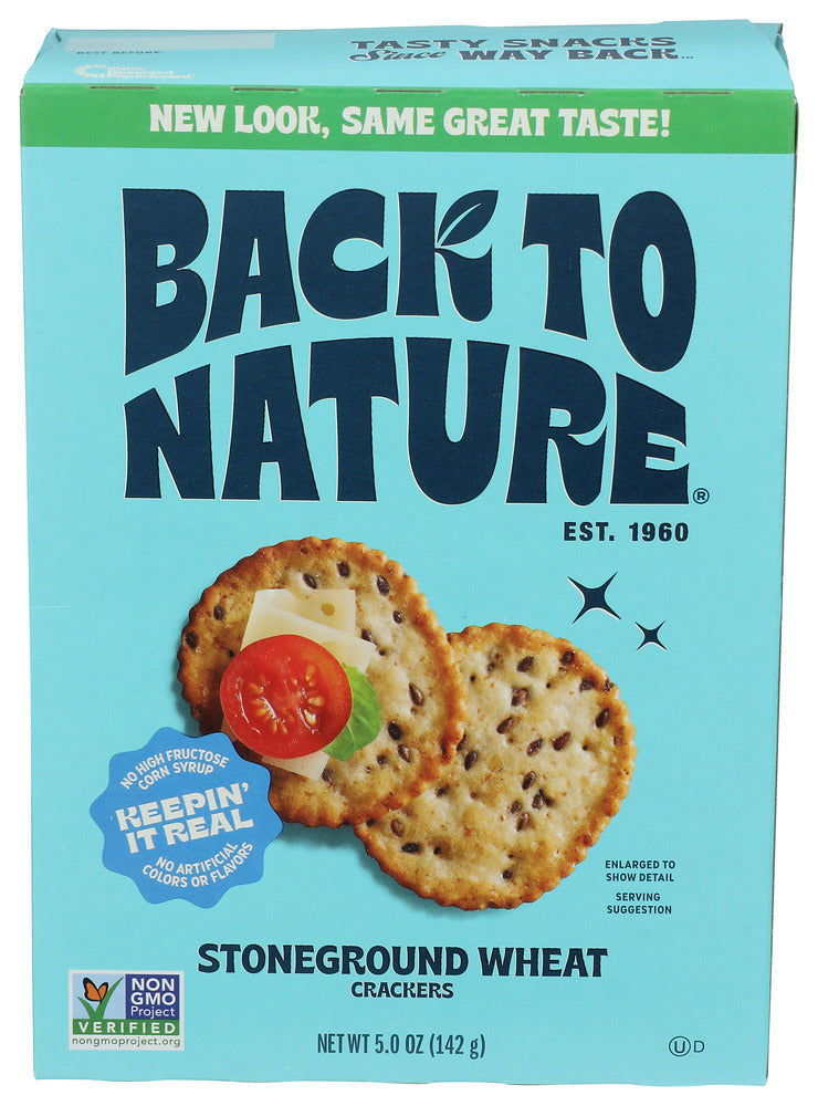 Back To Nature 
Crackers Stonegrnd Wht, 5 OZ.