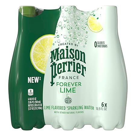 Maison Perrier Forever Lime Flavored Sparkling Water, 16.9 Fl Oz Plastic Water Bottles, 6 Count 101.406 fl oz