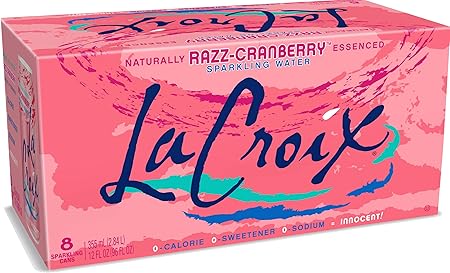 LaCroix Sparkling Water, Razz-Cranberry, 12 Fl Oz (pack of 8)