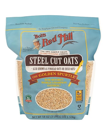 Bob's Red Mill Steel Cut Oats, 54oz (Pack of 1) - Non GMO, Whole Grain, Vegan, Kosher