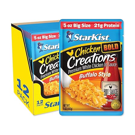 StarKist Chicken Creations BOLD Buffalo, 5 oz Pouch “Big Size” (Pack of 12)