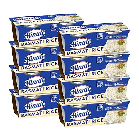 Minute Ready-to-Serve Basmati Rice, Microwavable Rice Cups, 8.8-Ounce Cups (Pack of 8)