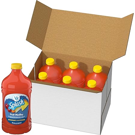 V8 Splash Fruit Medley Flavored Beverage, 64 fl oz Bottle (6 Pack)