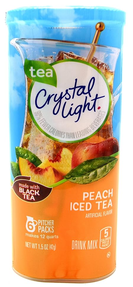 Crystal Light Peach Iced Tea Drink Mix, 12-Quart Canister (Pack of 7)