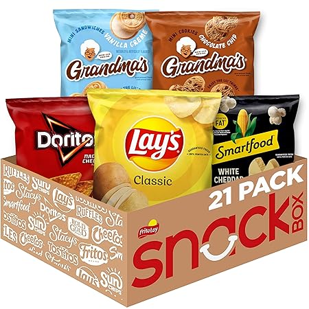 Frito-Lay Chips & Cookies, Smartfood, and Grandma's Variety Pack (Pack of 21)