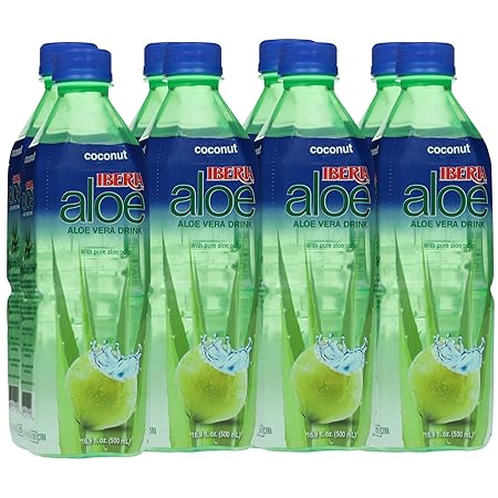 Iberia Aloe Vera Juice Drink, Coconut, 16.9 Fl Oz (Pack of 8)