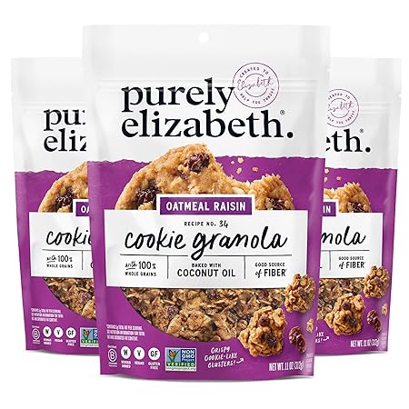 Purely Elizabeth Granola Cookie Oatmeal Raisin 11 OZ (3 Pack)
