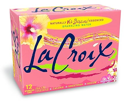 LaCroix Sparkling Water, Hi-Biscus!, 12 Fl Oz (pack of 12)