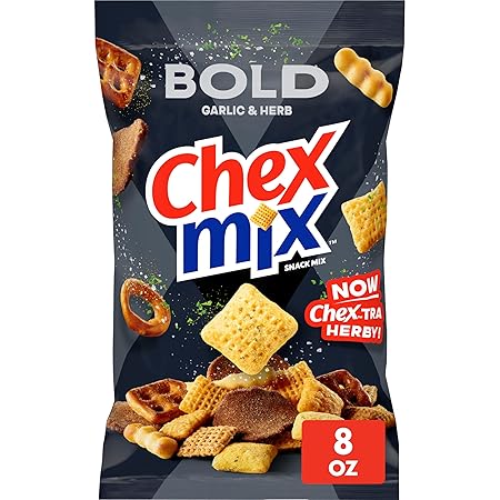Chex Mix Bold Garlic and Herb Snack Mix, Snacks, 8 oz