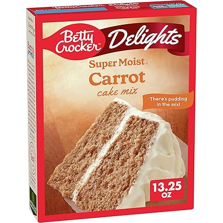 Betty Crocker Delights Super Moist Carrot Cake Mix, 13.25 oz