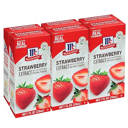 McCormick Strawberry Extract With Other Natural Flavors, 1 fl oz (Pack of 6)