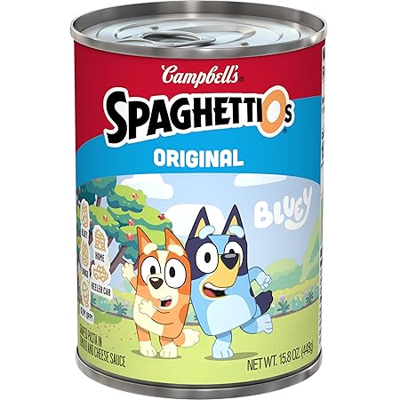SpaghettiOs Original Bluey Shapes Canned Pasta, 15.8 oz Can