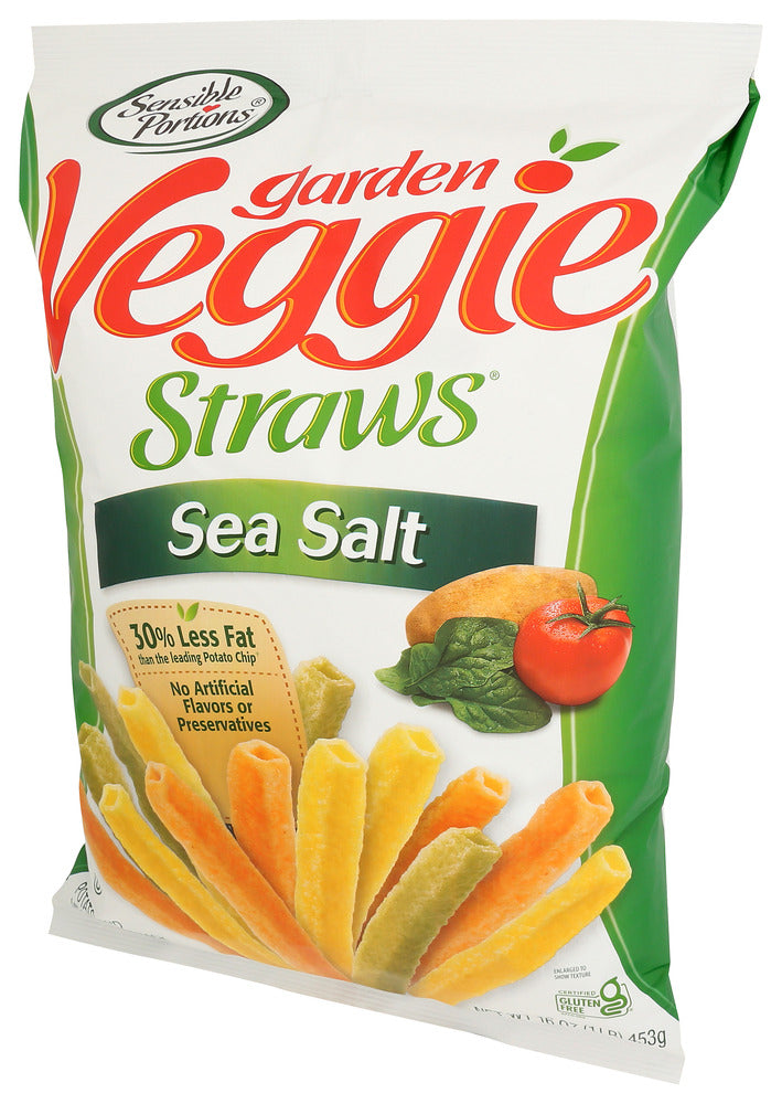 SENSIBLE PORTIONS STRAW VEGGIE SEA SALT - 16 OZ
