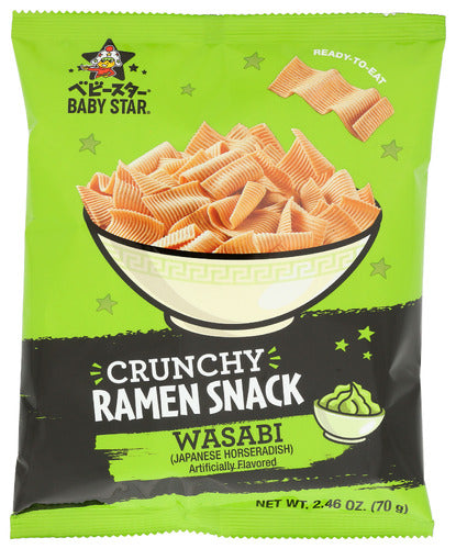 Baby Star
Ramen Snck Wd Wasabi, 2.46 OZ.