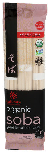 HAKUBAKU NOODLE BCKWHT SOBA ORG - 9.5 OZ