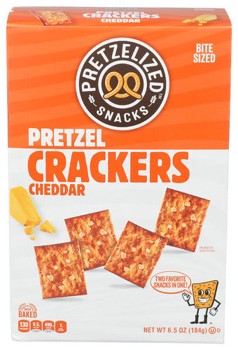 Pretzelized Snacks Cracker Pretzel Cheddar, 6.5 OZ.