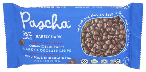 Pascha Choc Baking Chip 55% Caca, 8.8 OZ.