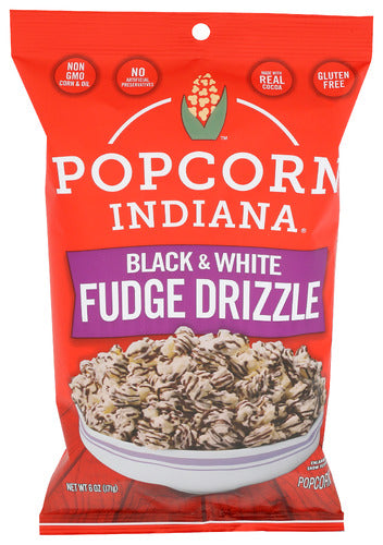POPCORN INDIANA POPCORN DRZLD CHOC BLK&WHITE - 6 OZ