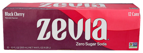ZEVIA SODA ZERO BLKCHRY 12PK - 144 FO