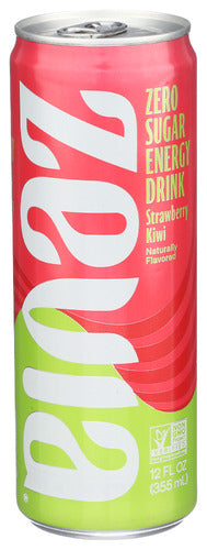 ZEVIA DRINK ENRGY STRWBRY KIWI - 12 FO