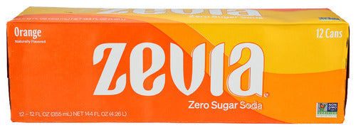 ZEVIA SODA ZERO ORANGE 12PK - 144 FO