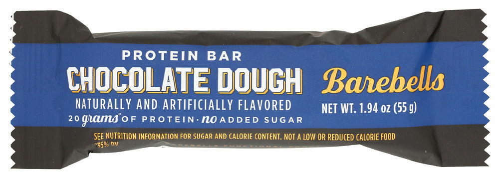 Barebells Protein Bars Chocolate Dough - Pack of 1 - 20g High Protein Treats - Chocolate Nutrition Bar with 1g Total Sugars - On-The-Go Breakfast or Post-Workout Snack