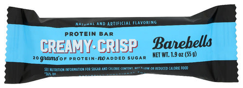 Barebells Protein Snacks Bars Creamy Crisp - Pack of 1 -1.9oz Bars 55g of High Protein - Chocolate Protein Bar with 1g of Total Sugars - Perfect on The Go Protein Snack & Breakfast Bars, 2 pack