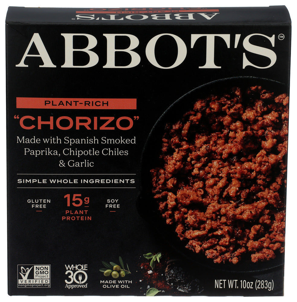 ABBOTS BUTCHER CHORIZO PLANT BASED - 10 OZ