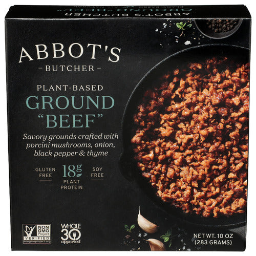 ABBOTS BUTCHER BEEF GROUND PLANT BASED - 10 OZ