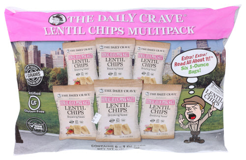 THE DAILY CRAVE CHIPS LENTIL MULTIPACK - 6 OZ