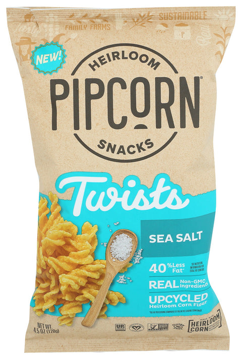 Pipcorn Twist Corn Sea Salt, 4.5 OZ.