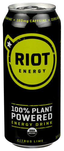 Riot Energy Drink Citrs Lim Enrg Org, 16 FO.