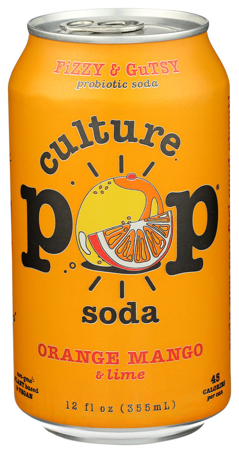 Culture Pop 
Soda Probiotic Orng Mango, 12 FO.